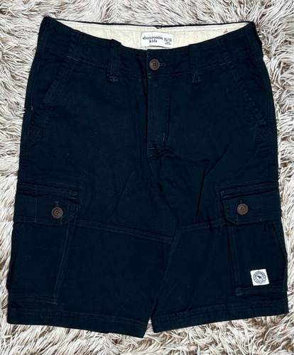 Short Bermuda Cargo Abercrombie Azul Para Niño 15/16 Años