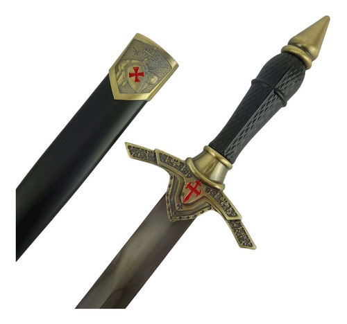 Espada con daga cruzada del caballero templario con vaina