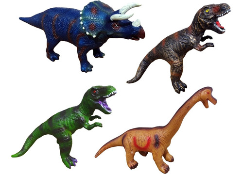 Kit 4 Brinquedos Dinossauros Tiranossauro Rex Com Luz E Som | Parcelamento  sem juros