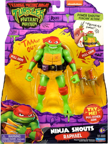 Tmnt Tortugas Ninja Caos Mutante - Raphael Ninja Shouts