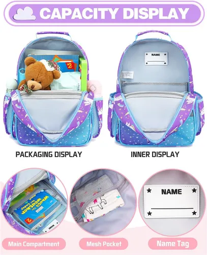Vankev Mochila Para Niños Para La Escuela, Niñas, Niños De