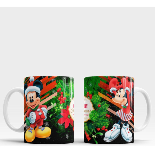 Taza Mickey Y Minnie Navidad Varios Diseños
