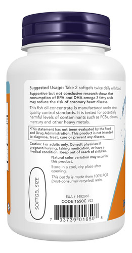 Now Foods Omega-3-100 Cápsulas Blandas (paquete De 2)