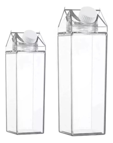Botella De Agua De Cartón De Leche Transparente Cuadrada De