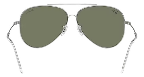 Gafas de sol Ray-ban Lenny Kravitz de metal 0rbr0101s003/3062 con montura plateada, varilla plateada, lentes plateadas, diseño de aviador