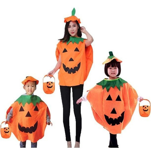 Disfraz De Calabaza Para Niños, Halloween, Cosplay, 3 Piezas