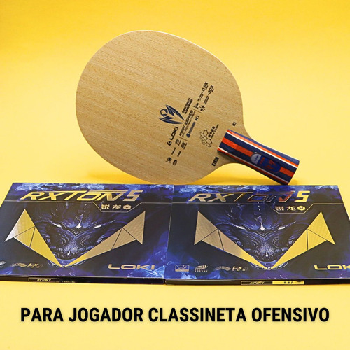Combo Raquete Loki K1 Classineta + Rxton 5 TĂȘnis De Mesa