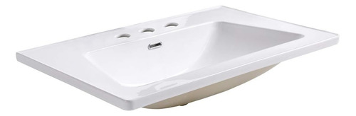 Lydia 31.5  W Drop-in Self-rimming White Rectangular Porcela