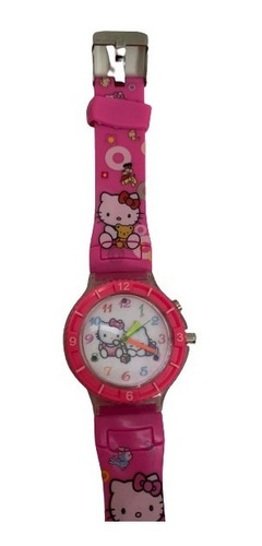 Reloj De Pulso Analogo  Hello Kitty Con Estuche Con Luces  4