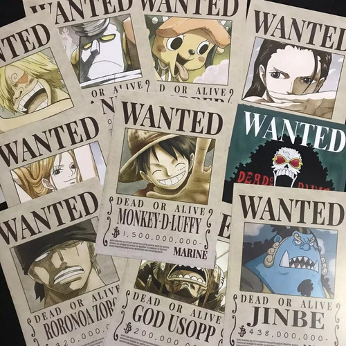 Cartel Wanted Mugiwara X 10 One Piece Se Busca Wano Animeras