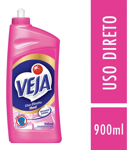 Limpador Para Pisos Veja Em Garrafa 900 Ml Pacote X3