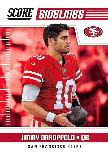 2018 Score Sidelines 1 Tarjeta De Fútbol Jimmy Garoppolo San