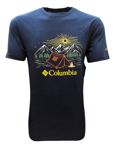 Playera Columbia Riser Tent Csc Ss Tee Blue