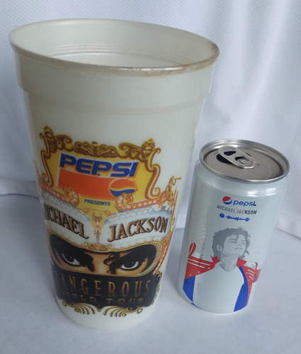 Vaso + Lata Coleccionables De Michael Jackson Y Pepsi (Usado)
