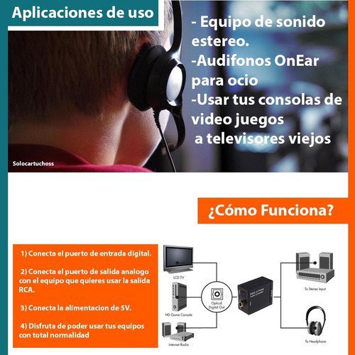 Convertidor De Audio Digital Fibra Optica A Analogico Rca