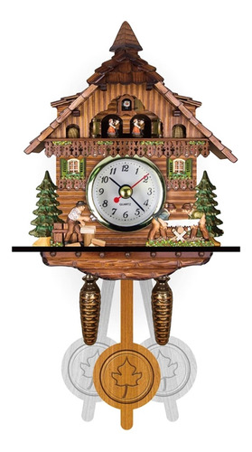 Imagen 7 de 10 de Reloj De Pared De Madera Antigua De Cuco De Pájaro, Campana