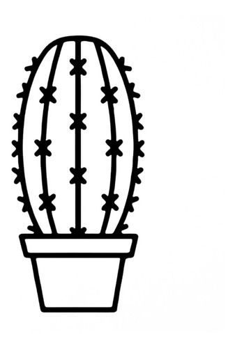Cuadro Cactus2 Calado En Madera Y Pintado 82 X 40 Cmts.