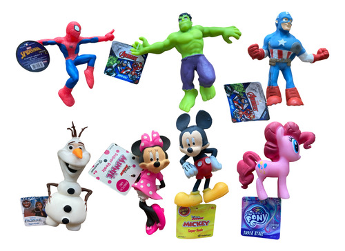 Muñecos Elasticos Disney Marvel Para Niños Aliviador Estrés