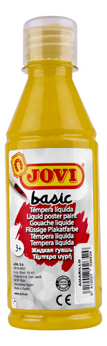 Pintura Tempera Liquida 250ml Color Amarillo 150 Pzs Jovi