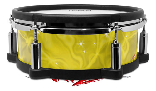 Skin Wrap Para Tambor Roland Pd-108 Stardust Amarillo No