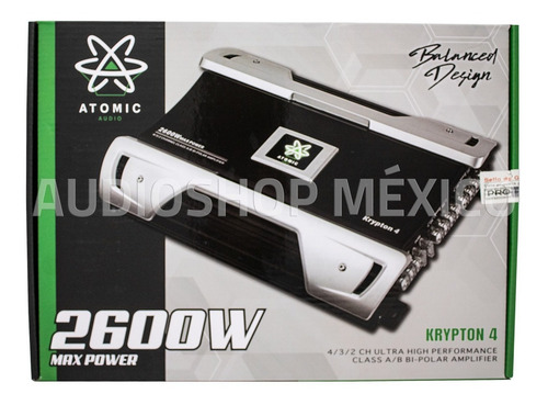 Amplificador 4 Canales Atomic Audio Krypton4 2600w Clase Ab