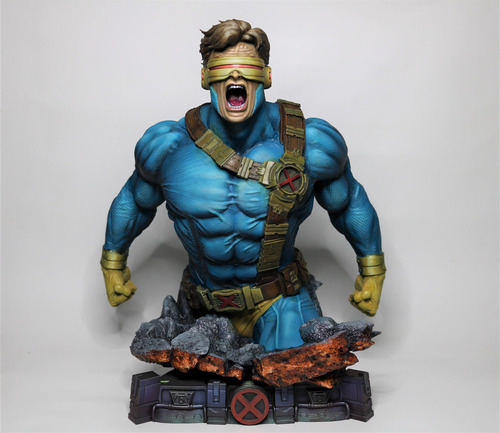 Busto Cyclops Ciclope Xmen Marvel Coleccion Impreso En 3d