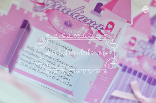Tarjeta De Invitacion Princesas Castillo