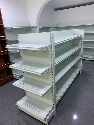 Remato Nuevo Góndola Central Con 2 Cabeceras Metálico