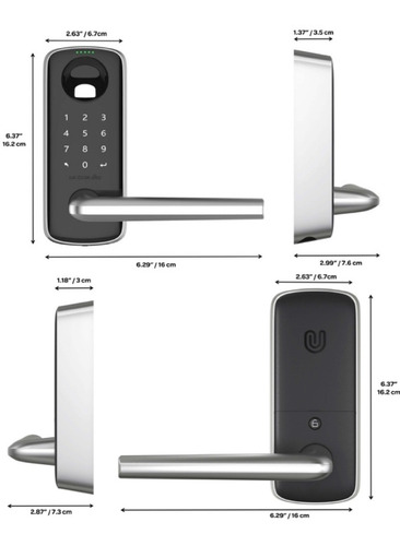 Cerradura Ultraloq Lever + Bridge Huella Clave Wifi Airbnb