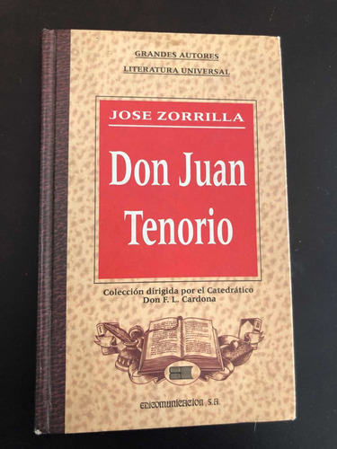 Libro Don Juan Tenorio - José Zorrilla - Tapa Dura - Oferta