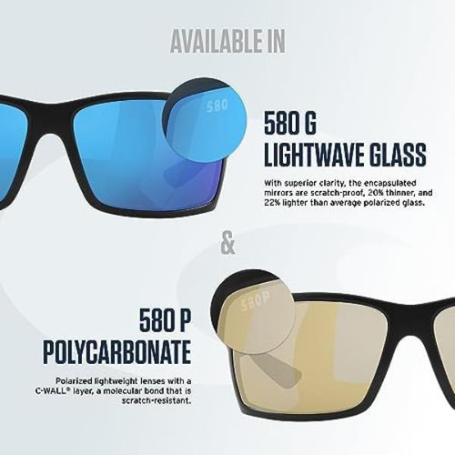 Gafas De Sol Rectangulares Polarizadas Kare De Costa Del Mar