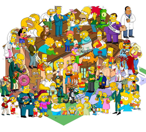 Los Simpson Set 50 Sticker / Pegatinas Personajes