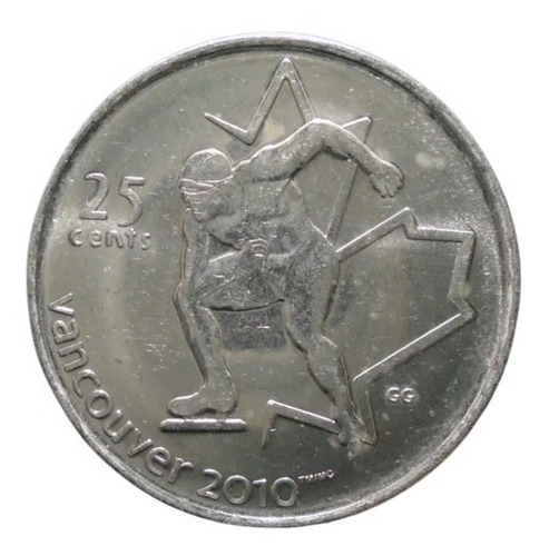 Canadá 25 Cents 2009 * Patinaje De Velocidad  2ts#5