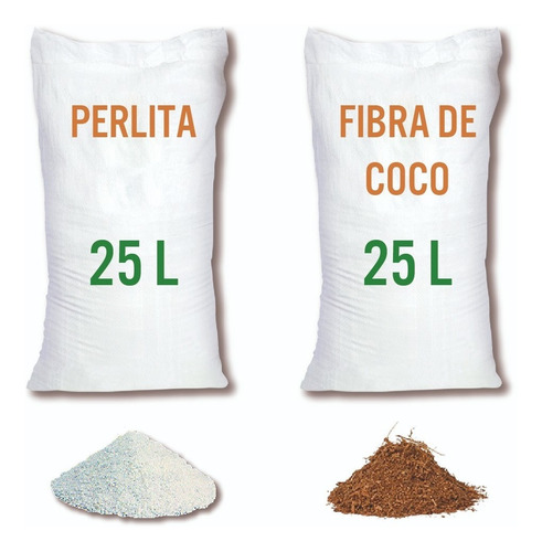 Fibra De Coco + Perlita 25 Lt C/u