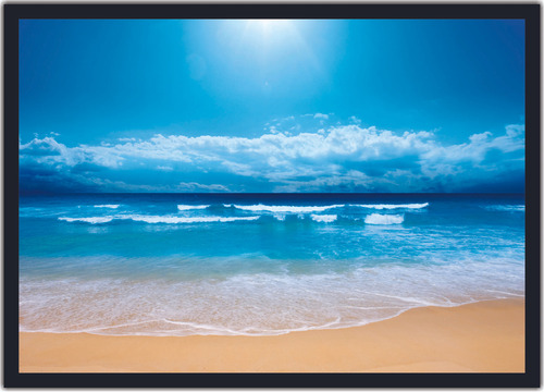 Quadro Praia Mar Natureza Paisagens Com Moldura Salas