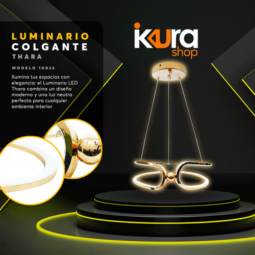 Lampara Colgante Moderna Adir 10036 Luz Neutra Blanco