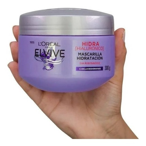 Imagen 4 de 6 de Crema Tratamiento Loreal Elvive Hidra Con Acido Hialuronico