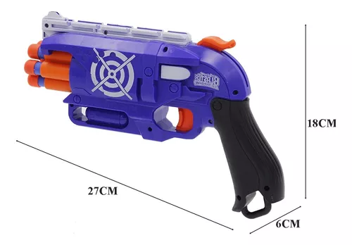 Pistola Arma Elite Dardos Blaster Gatilho Rápido Estilo Nerf