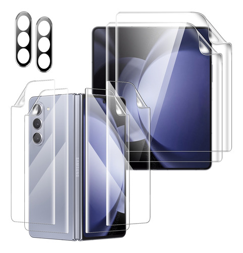 2 Piezas Hidrogel + 2 X Protector Lente Para Galaxy Z Fold 5