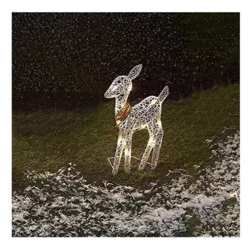 Juego De Adornos Navideños Con Renos Led Iluminados 3