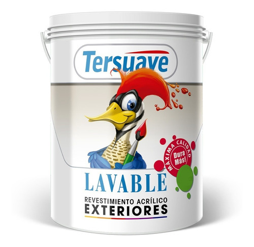 Latex Exterior Lavable Mate Tersuave Amarillo/bermellon 4lts