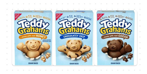 Teddy Grahams Graham Snacks, 283 G C/u (3 Pz) Dif Sabores