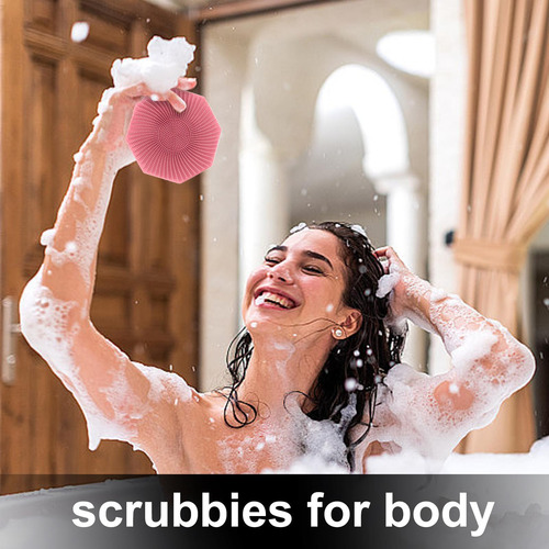 Pincel De Ducha De Silicona Silicone Loofah Scrubber De Cuer
