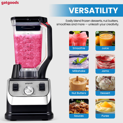 Licuadora Gatgoods 2.1 L 2200 W Profesional De Alta Velocida