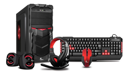 Chasis Gabinete Gamer Xtech Teclado Diadema Mouse Bocinas