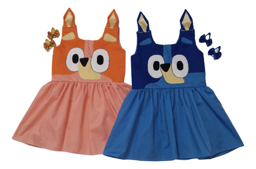 Vestido Niña Bingo Bluey De Amores Disfraz Coral Claro 8