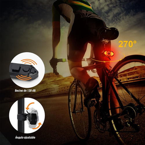 Luz Señal De Giro De Control Remoto De Bicicleta Con Bocina