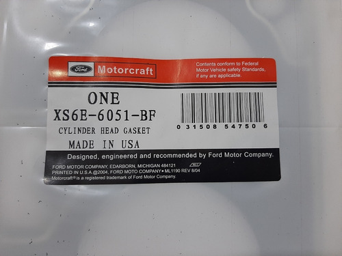 Empacadura De Camara Motorcraft Ford Fiesta Ka Ecosport 1.6