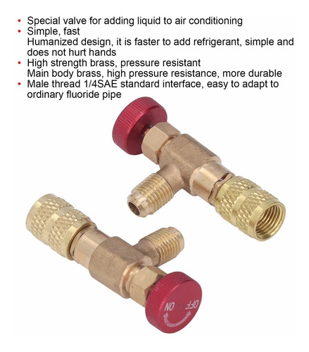 Adaptador De Válvula De Carga Refrigerante De Control De Ref