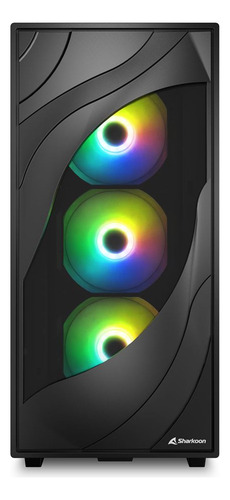 Gabinete Atx Gamer Sharkoon Rebel C80m Rgb Panel Metal Negro